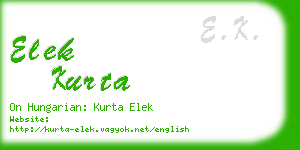 elek kurta business card